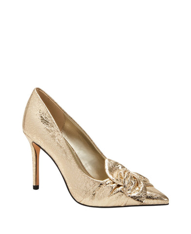 Katy Perry Womens Revival Bow Pointed Toe Pumps KP2947 Gold Yellow 5.5M