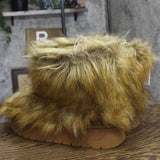 A New Day Womens Terra Boots Faux Fur Fuzzy 94715799 Brown 11M