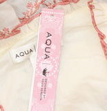 Aqua x Agua Bendita Button Front Floral Embroidered Top IBA29167 Ivory Multi M