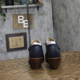 Easy Spirit Block Heel Clarice Wedge Heels SECLARICE Dark Blue 5.5M