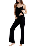 A Pea In The Pod Maternity Ruched Rolling Waist Pajama Pants Bottoms Black L