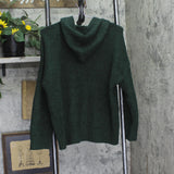 Universal Thread Womens V-Neck Hooded Shawl Sweater 94672988 Green S