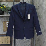 Kenneth Cole Reaction Big Boys Stretch Slim Fit Suit Blazer Jacket Dark Blue 14R