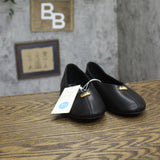 A New Day Charlie Embellish Faux Leather Flats 95142239 Black 7.5M