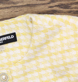 Karl Lagerfeld Cropped Tweed Elegant Boucle Jacket Freesia Yellow / Soft White 2