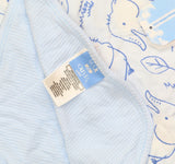 Max And Olivia Newborn Reversible Swaddle Blanket 3136640-MA Blue One Size