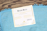 Knightsbridge Melbourne 220 GSF Non Skid Back Bath Rug Aqua Marine Blue 21x34