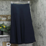 Cece Womens Bias-Cut A Line Side Zip MIDI Skirt 7054423 Night Shade Blue S