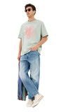 PS Paul Smith Mens Relaxed Fit Zip Fly Jeans Light Base Blue 33R