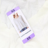 Lucky Brand Womens V-Neck Long Sleeve Sweater 1721756 Marshmallow Off White XS