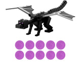 Minecraft Breath Attack Ender Dragon Action Figure with 10 Discs Black 21.6 in.