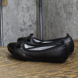 Nautica Girls Dress Slip On Ballerina Flats LUNETTE Black Bow 1