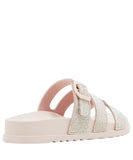 Madden Girl Womens Rhinestone Darliing Slide Sandal DARL04J1 Blush Multi Pink 9M