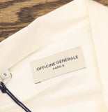 Officine Generale Palm Tree Camp Cuban Embroidered Shirt Ecru Off White S