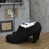 Journee Collection Womens Comfort Sanzi Heeled Booties SANZI-WD Black 10W