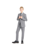 Kenneth Cole Reaction Big Boys Slim Fit Suit Format Pants Gray 16R