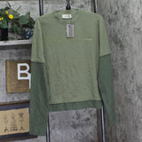 Carrer Roque Layered Look Long Sleeve Tee 10003211ROQUEDLS Green S