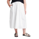 Universal Thread Tie-Front Midi A-Line Skirt 92985818 White XXL