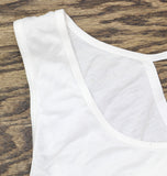 Material Girl Juniors Active Graphic Twist-Back Tank Top White L
