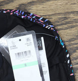 Island Escape Womens Printed Racerback Underwire Tankini Top Swim Black Multi 8