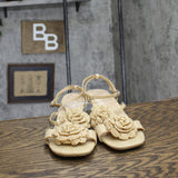 A New Day Womens Esme Floral Crochet Kitten Heels 92979007 Tan Brown 10M