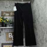 Alex & Sophia Juniors Velvet Pull-On Front-Slit Pants 196Z630E Black XL