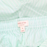 State Of Day Womens Printed Poplin Pajama Pants 100180269MS Tea Green Striped M