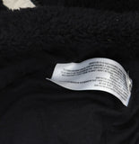 Joylab Womens Contrast Sherpa High Pile 1/2 Zip Jacket 94629059 Black / White S