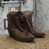 Universal Thread Womens Patsy Tall Fringe Western Boots Brown Multi 8.5M