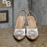 A New Day Women's Misty Slingback Heels 88870828 Clear Brown 7.5M