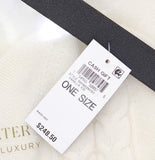 Charter Club Womens Cashmere Hat Gloves Scarf 3-Piece Set Vanilla Ice Off White