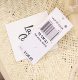Lack Of Color Womens The Vista Straw Hat VISTAWHITE Natural / White L