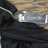 Inc International Concepts Satin Short-Sleeve Pajama Shirt Top Deep Black M