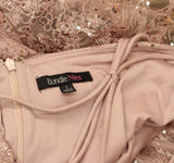 Blondie Nites Juniors Sequined Corset-Bodice Gown Dress 3960BN Rose Pink 7