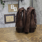 Universal Thread Patsy Tall Fringe Western Boots 94463421 Chocolate Brown 6M