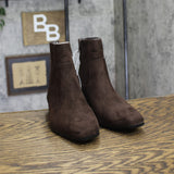 Universal Thread Ankle Boots with Block Heel and Memory Foam Insole Brown 5.5W