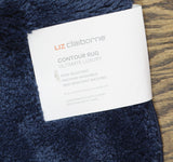 Liz Claiborne Ultimate Luxury Contour Toilet Rug Mat Academy Blue 21x24