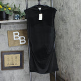 A New Day Womens Mini Velvet Ruched Dress 92085045 Black L