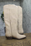 DV Dolce Vita Womens Kit Western Knee High Cowboy Boot Faux Suede Stone Brown 8M