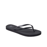 Reef Womens Thong Seaside Twist Flip Flop CJ3606 Black 8M
