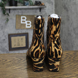 A New Day Womens Tigris Boots Block Heel Bootie 94568633 Brown Multi 11M
