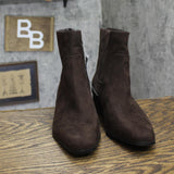 Universal Thread Ankle Bootie with Block Heel and Memory Foam Brown 7.5M