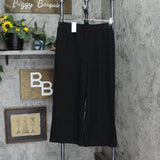 WynneLayers Women's Lined Eyelet Pull On Crop Pants 694646 Black S