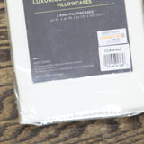 Croscill Signature Hem 300TC Cotton Pillowcases White King