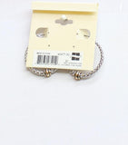 Ear Sense Textured Hoop Earrings with Knot Accent Silver Gray / Gold 1.25"