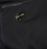 Xscape Plus Size Long Illusion Sleeve Off The Shoulder Dress Gown Navy Blue 14W