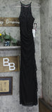 Blondie Nites Juniors Crochet Trim Sleeveless Gown Black 5