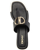 DKNY Women's Halcott Logo Sandals K4051669 Black 9.5M