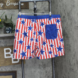 Mad Engine Mens Star Print Striped Americana Swim Shorts 89218265 Blue / Red XL