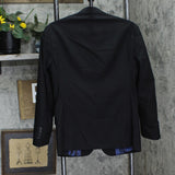 Billy London UK Mens 2-Button Polyester Blend Suit Jacket Black 36S